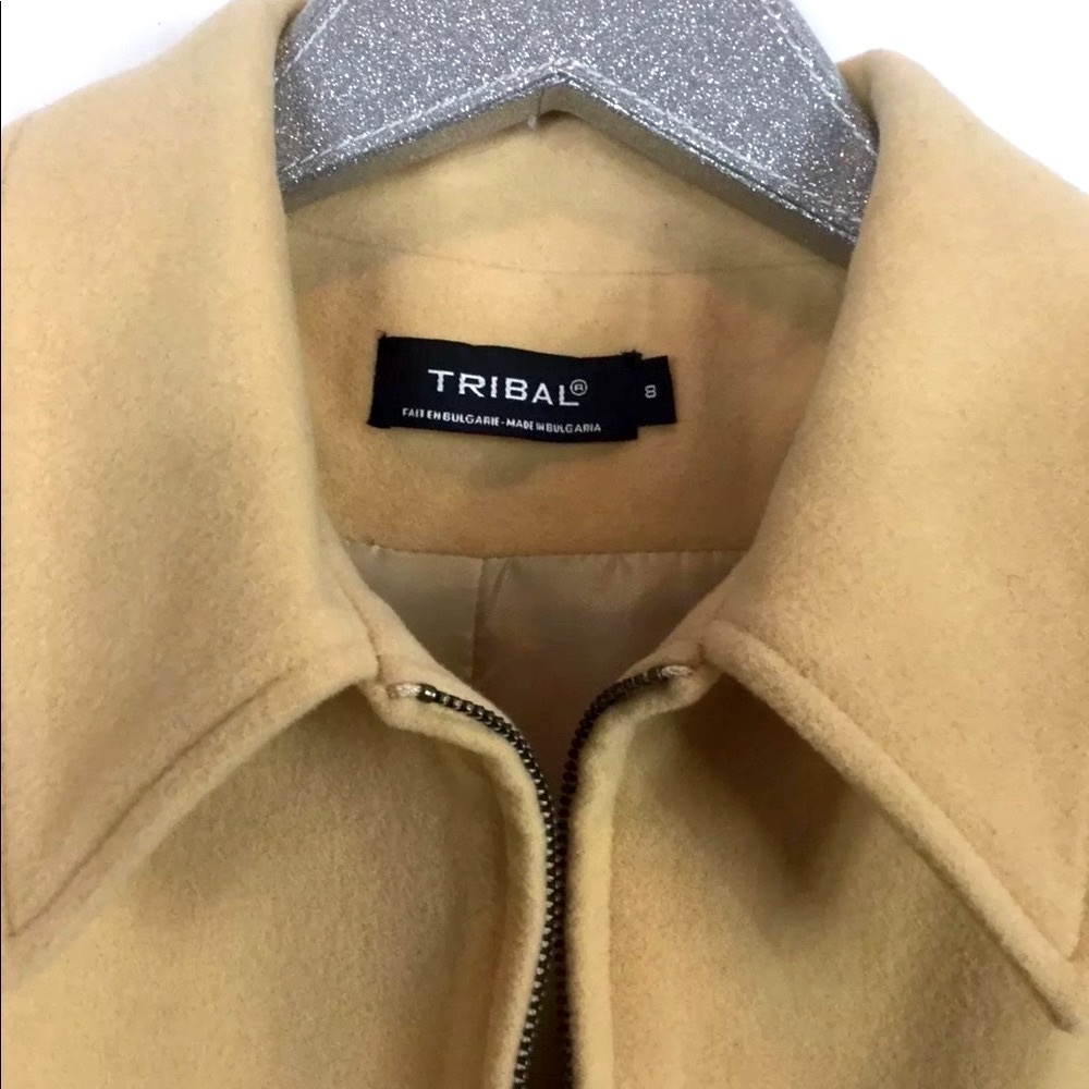✨NEW✨Tribal Coat Corn Silk Wool Zip Front Sz 8 - Picture 3 of 6